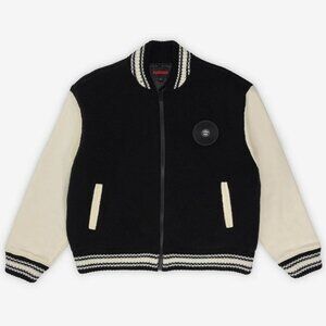 Pleasures Smoke Knitted Varsity Jacket